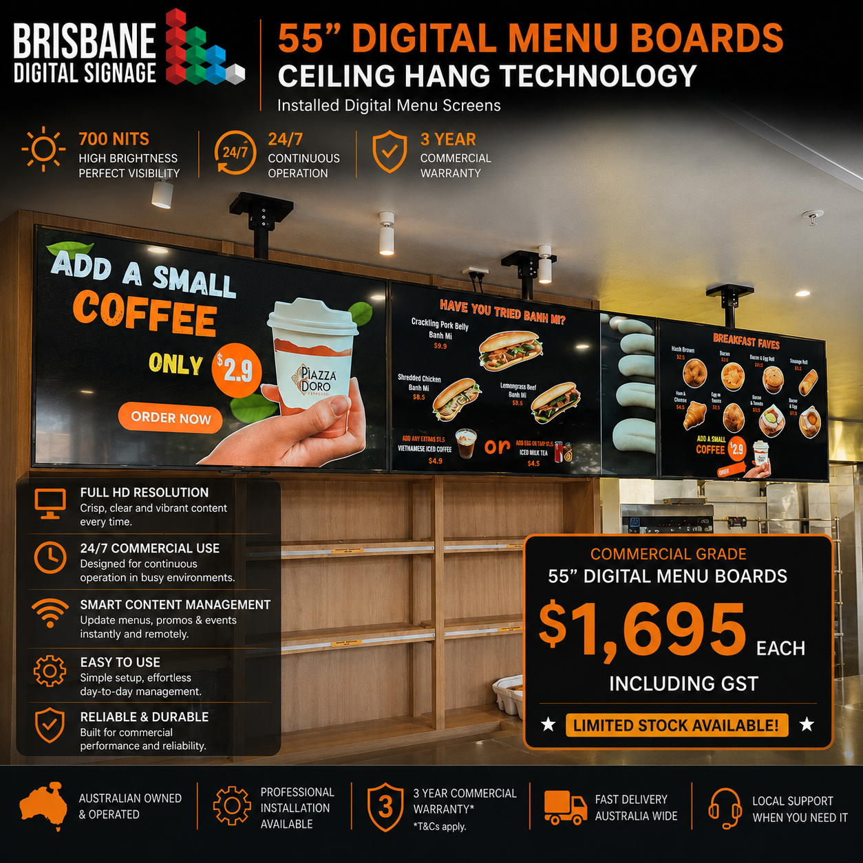Bakery Digital Menu Signage 
