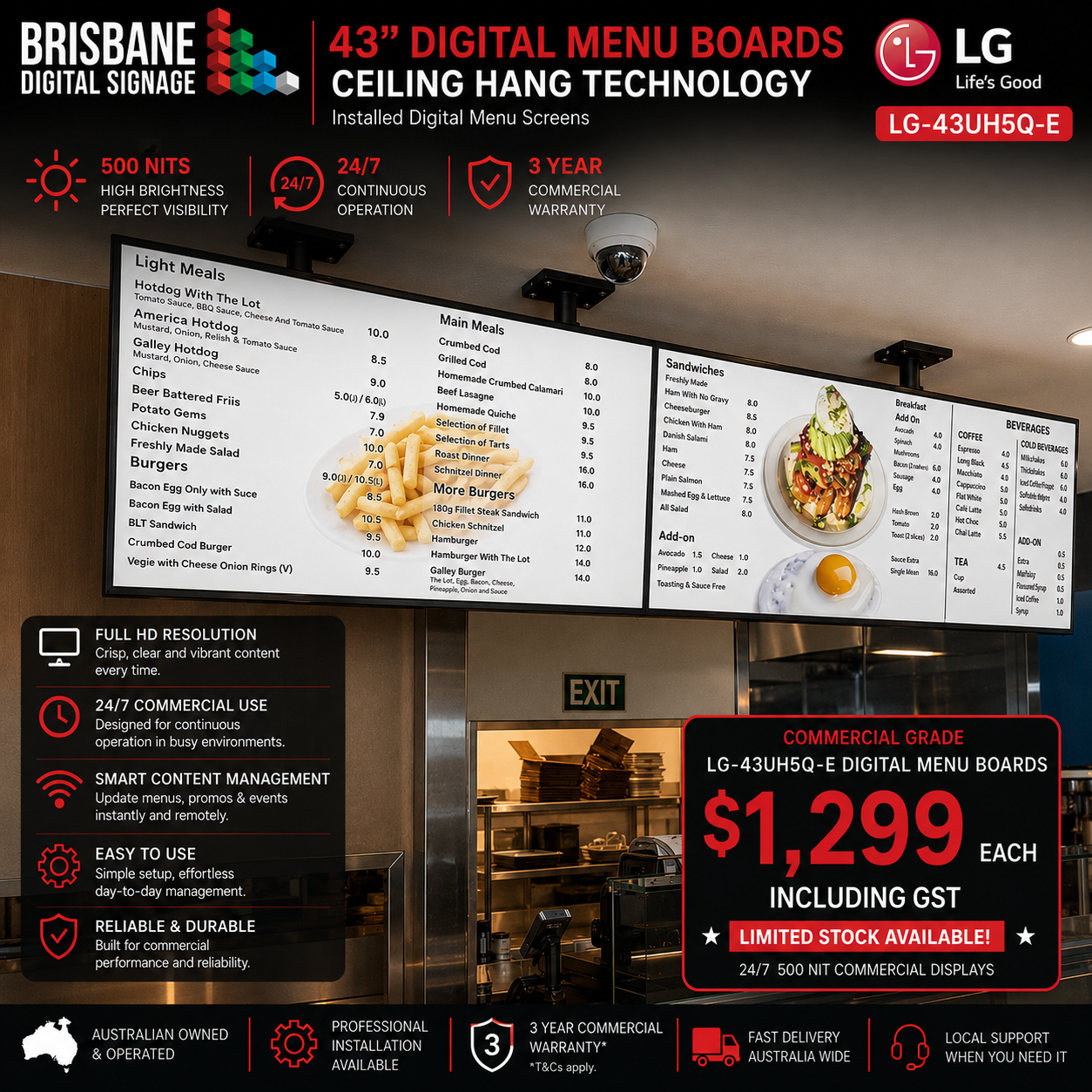Take Away Food Digital Boards.