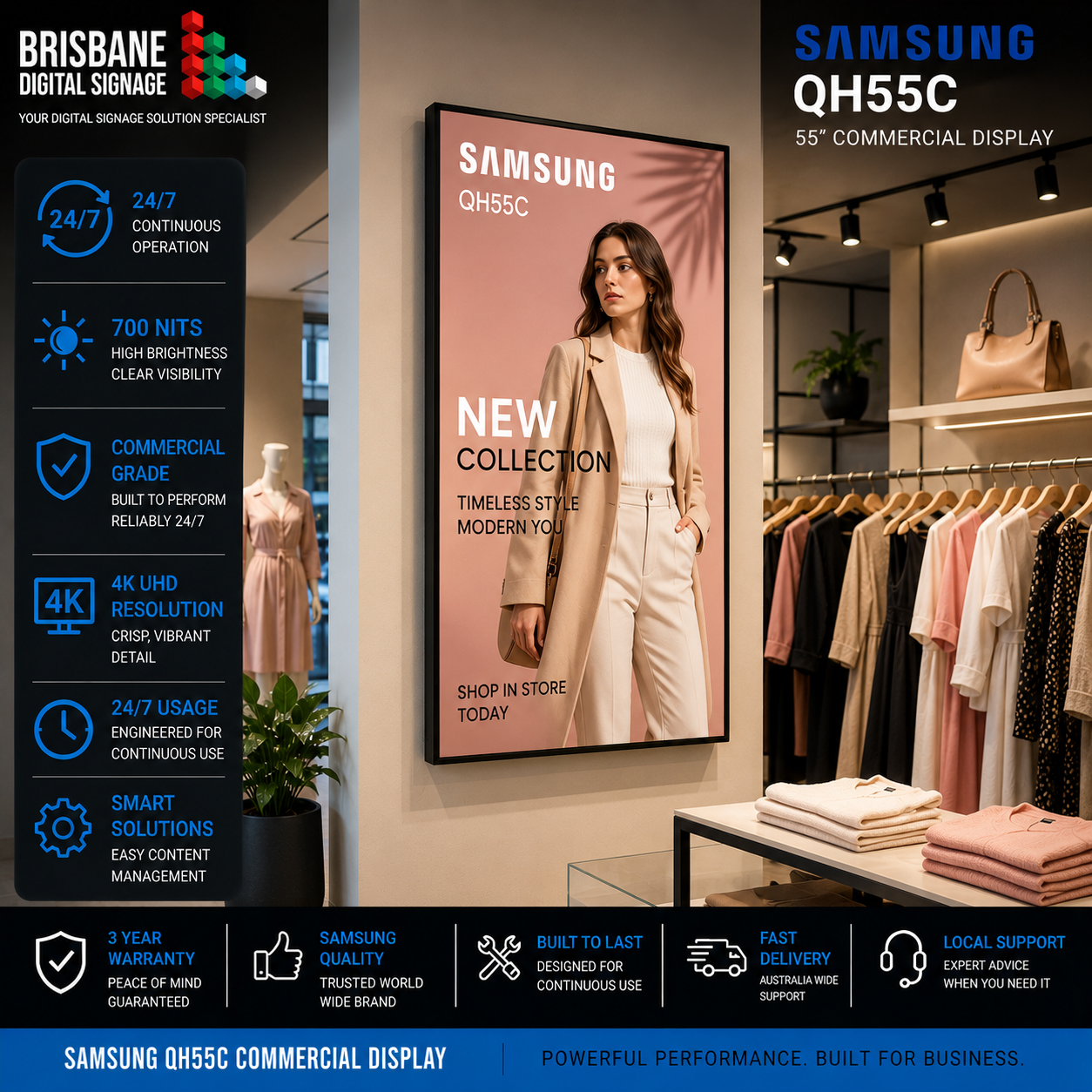 samsung qh55c digitsl screen