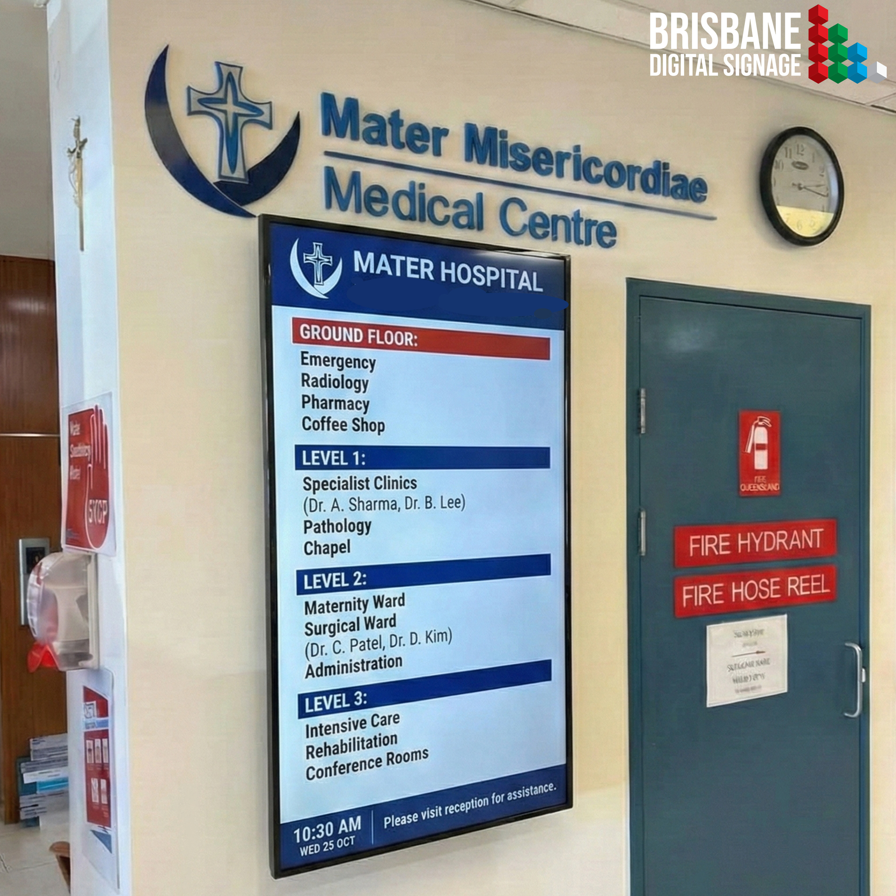 Mater Hospital LCD Digital Signage Directory