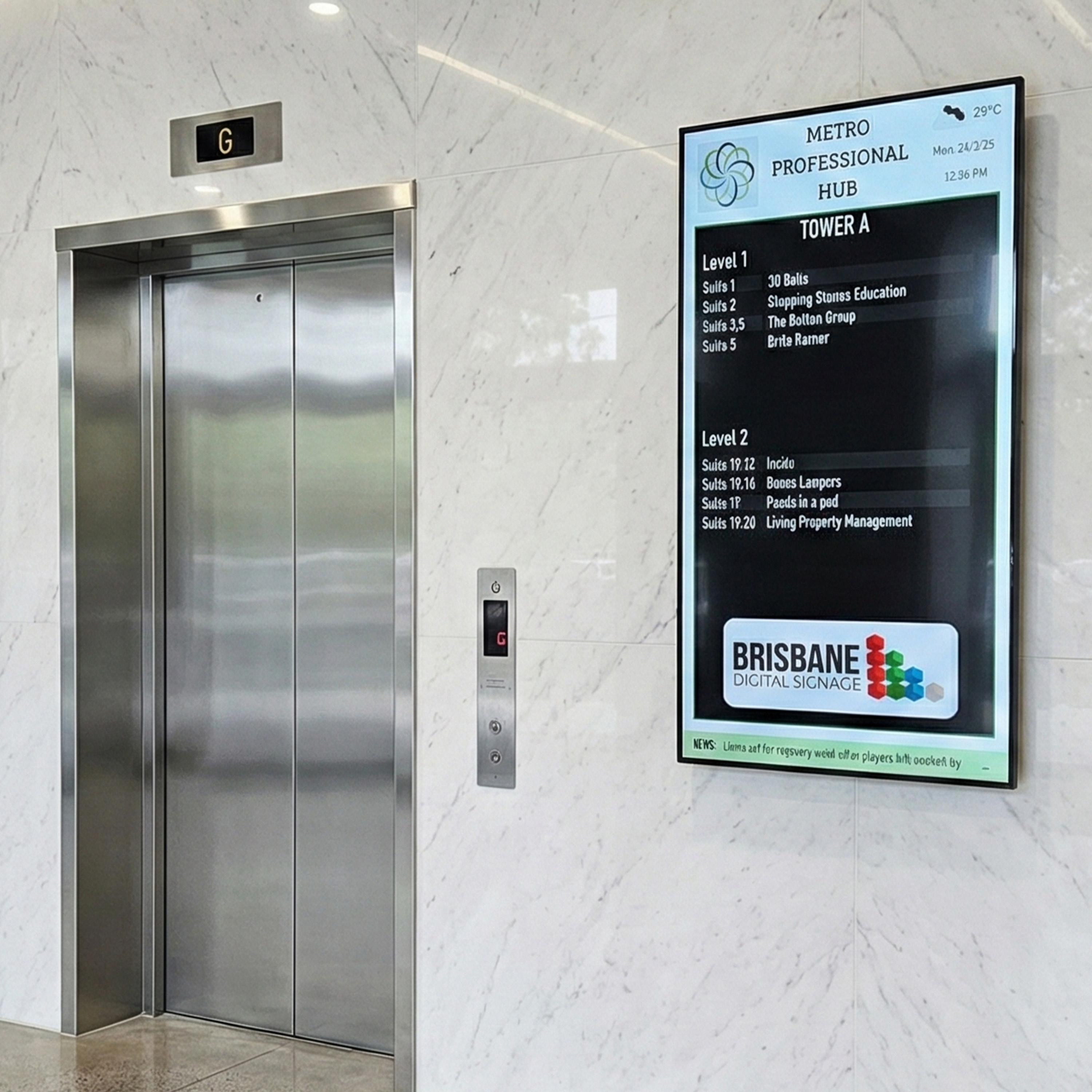 Digital Directory Board Building Foyers
