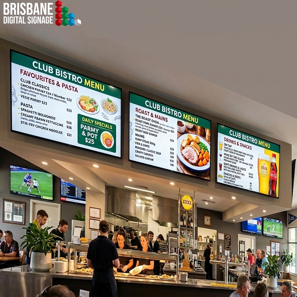 Sports Club Bistro Digital Signage 