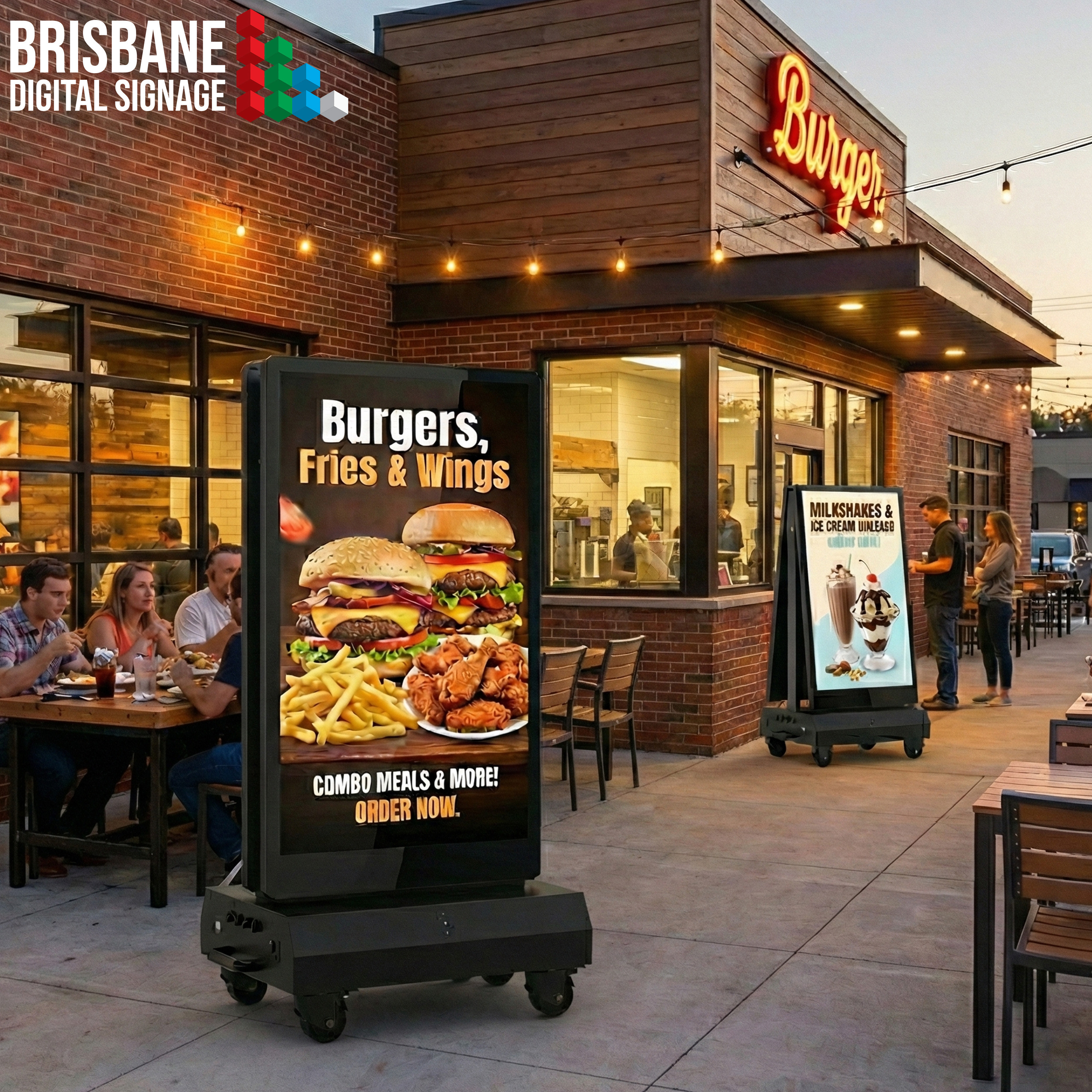 Outdoor Adjustable Angle Double Digital A Frame