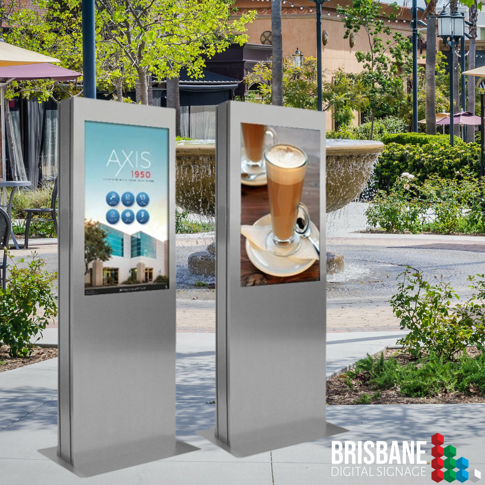 Double Outdoor Digital Directory Board Kiosk Signage 