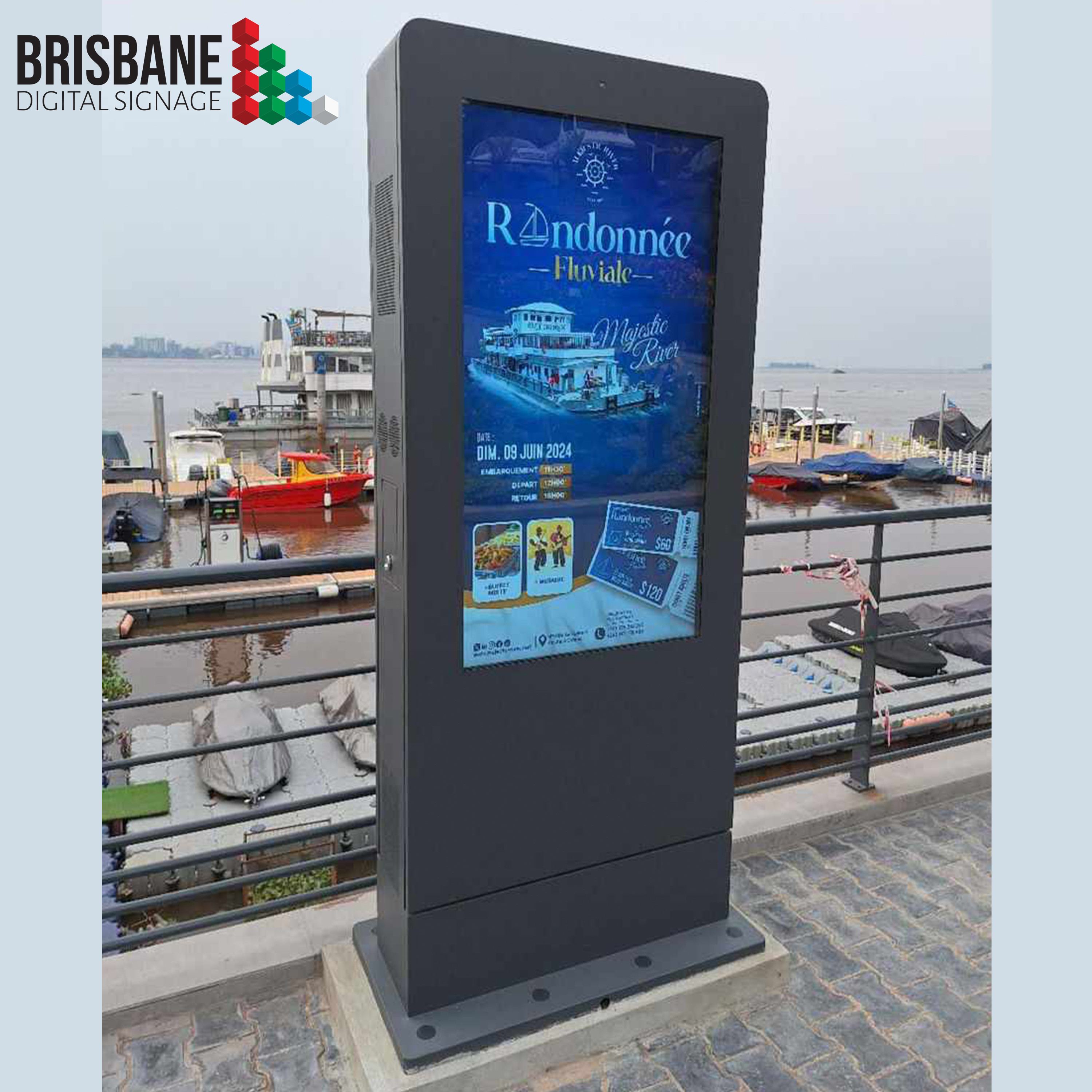 55 inch Outdoor Digital Kiosk Fixed Digital Signage 