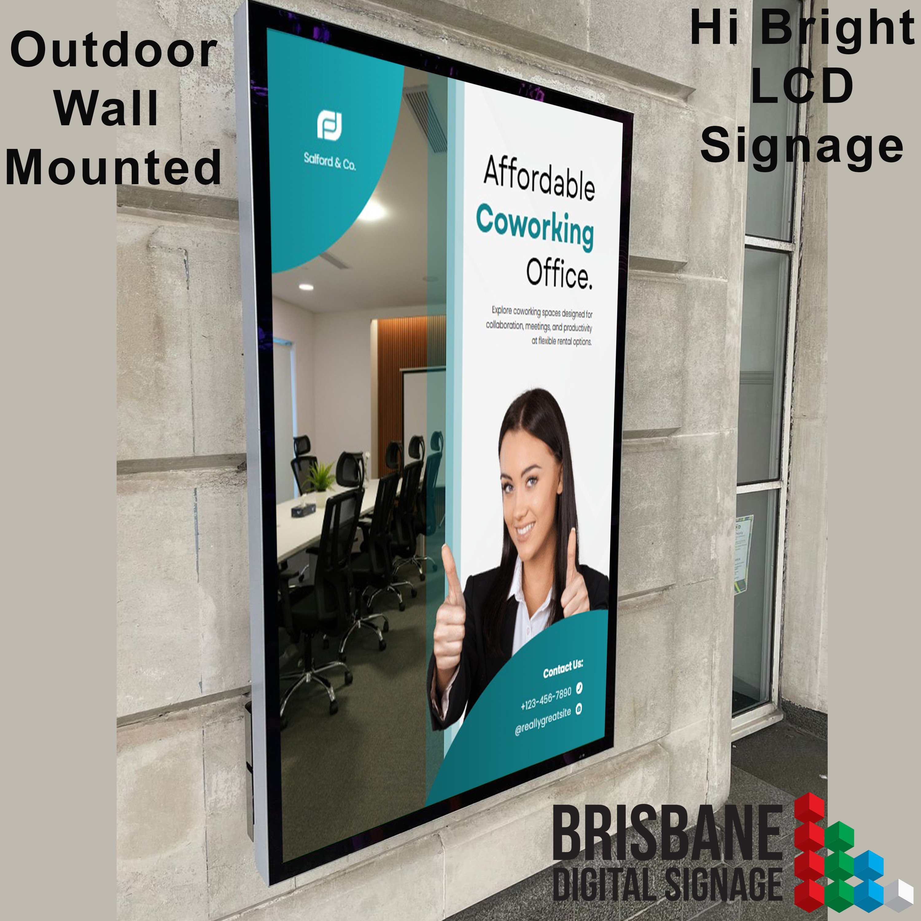 Outdoor Wall Mounted 55 inch Digital Signage
