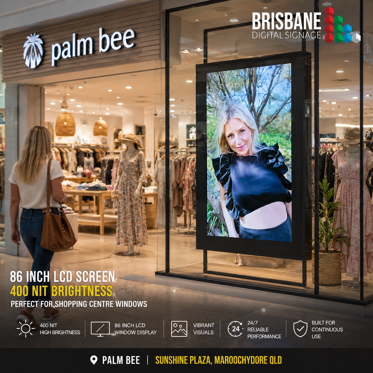 86 inch Digital Window Cabinet Display