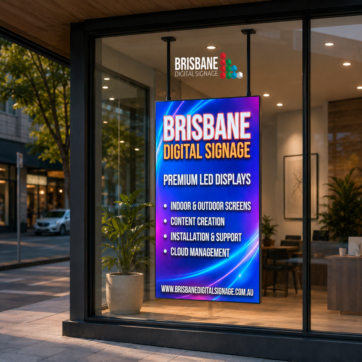 LED 55 inch Window Signage