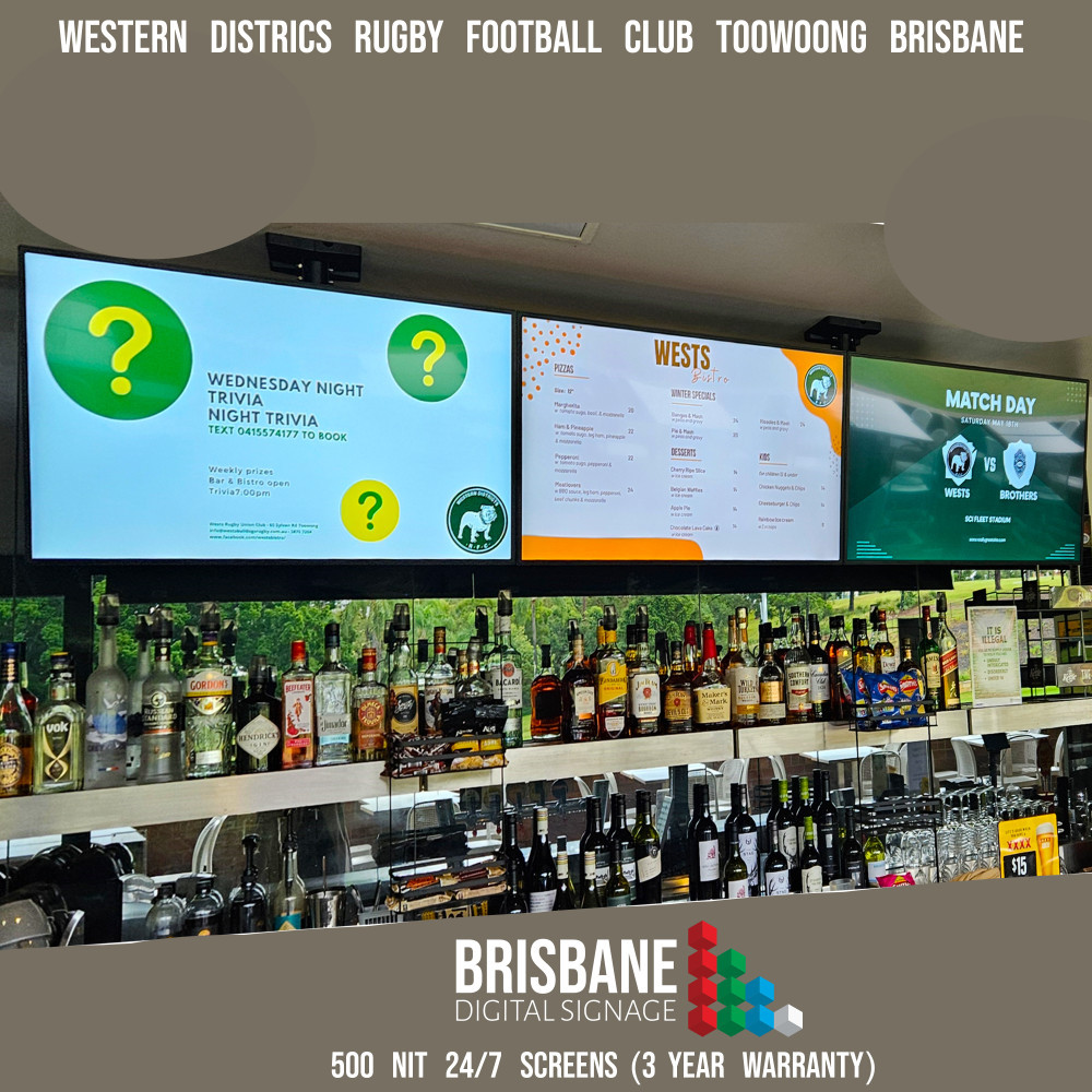 Football Club Digital Signage Menu Board Displays