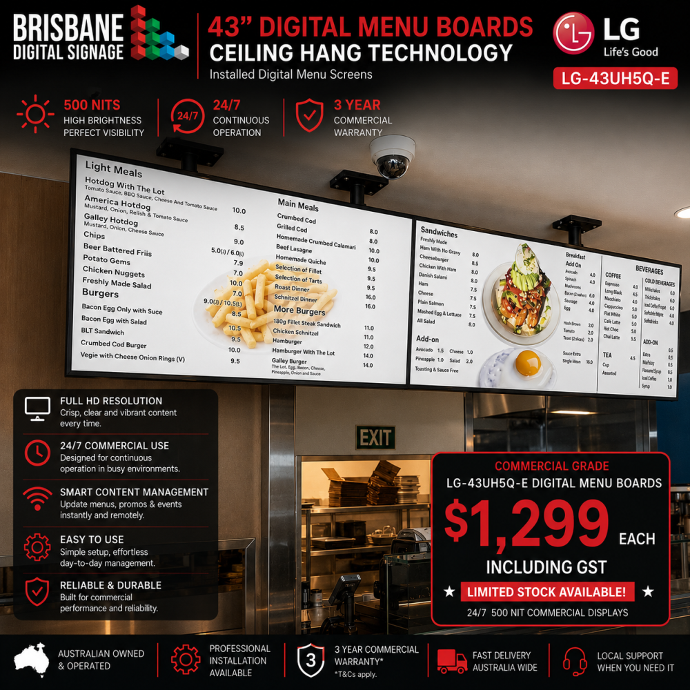 Take Away Food Digital Boards.