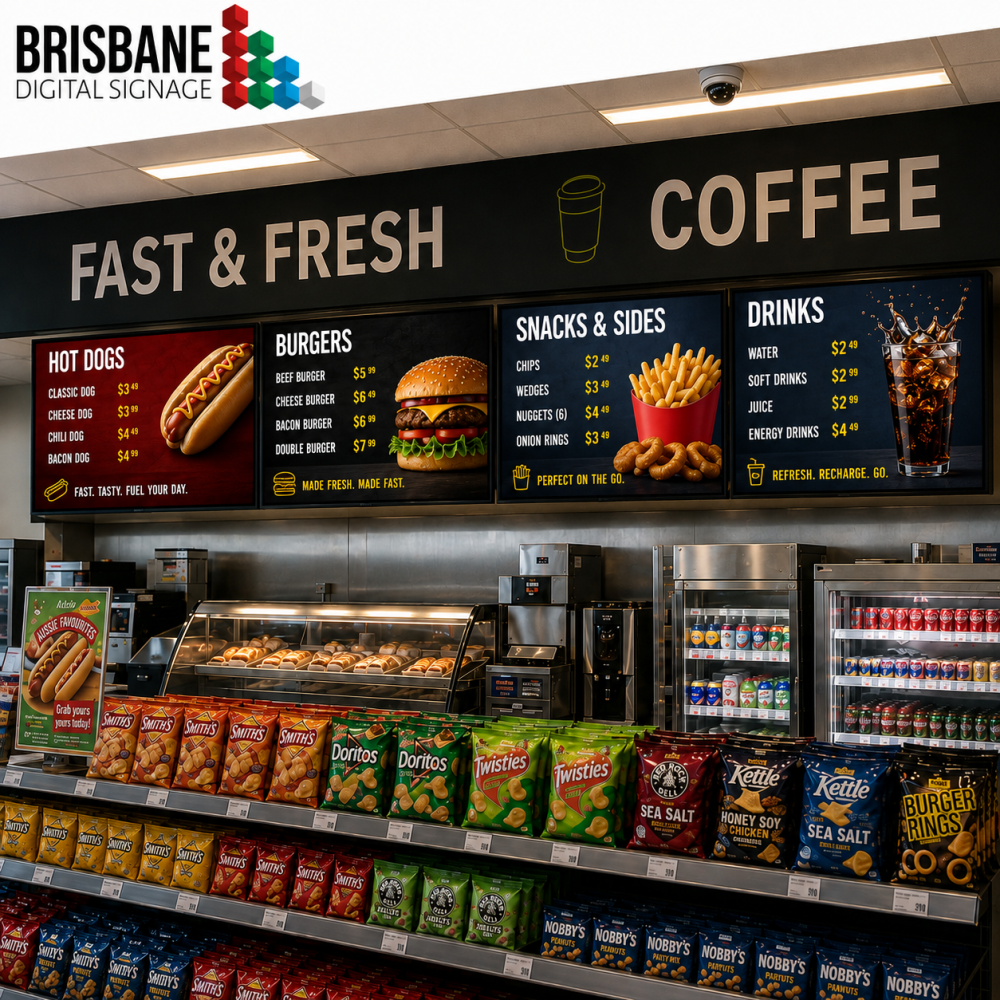 Servo Digital Signage Menu Boards QLD