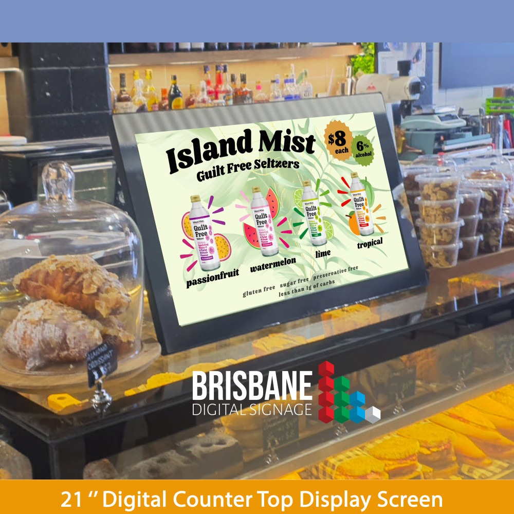 Coffee Shop Counter Digital Signage Menu