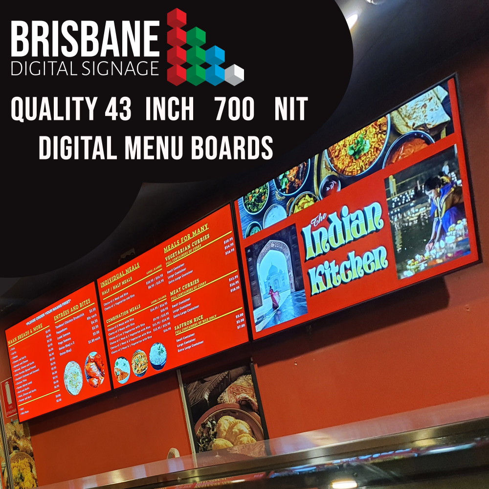 My 43" DIGITAL SCREENS INDIAN KITCHEN WEST END QLD