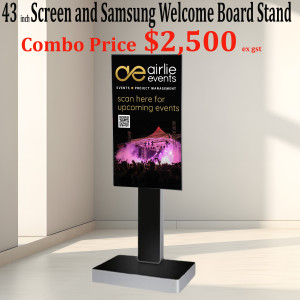 Samsung Welcome Board Stand and 43 inch Digital Signage Screen and Software
