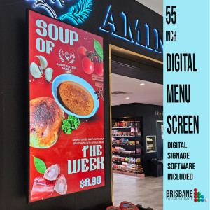 Portrait Digital Menu Screen 55 inch